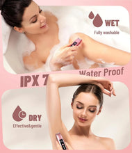 Cargar imagen en el visor de la galería, 2-in-1 women Electric Epilator,IPX7 waterproof, dual head electric shaver Women Bikini Trimmer Body Hair Remover With gift box