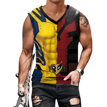 Cargar imagen en el visor de la galería, Adults Superhero Deadpool Wolverine Cosplay Vest Comic Compression Sleeveless Shirts Halloween Costumes Party Tops Males
