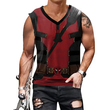 Cargar imagen en el visor de la galería, Adults Superhero Deadpool Wolverine Cosplay Vest Comic Compression Sleeveless Shirts Halloween Costumes Party Tops Males