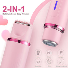 Cargar imagen en el visor de la galería, Woman Hair Trimmer Electric Razor,Dual-Head 2 IN 1 Design,Female Shaver For Underarm Arm Leg Bikini Groin Hair Groomer Epilators
