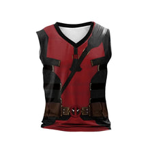 Cargar imagen en el visor de la galería, Adults Superhero Deadpool Wolverine Cosplay Vest Comic Compression Sleeveless Shirts Halloween Costumes Party Tops Males
