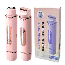 Cargar imagen en el visor de la galería, Dual-purpose Female Hair Trimmer 2-IN-1 Electric Shaver & Hair Clipper For Women Facial Leg Bikini Body Painless Hair Remover