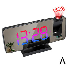 Cargar imagen en el visor de la galería, Nuevo Led Gran Pantalla Espejo Doble Despertador Cambio Rgb Gradual Reloj Electrónico Reloj Mesa Proyección Decoración