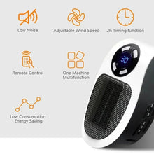 Cargar imagen en el visor de la galería, Mini Calentador Cerámico de Pared 500W con Control Remoto | Confort Instantáneo para Baño y Hogar