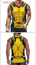 Cargar imagen en el visor de la galería, Adults Superhero Deadpool Wolverine Cosplay Vest Comic Compression Sleeveless Shirts Halloween Costumes Party Tops Males