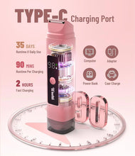 Cargar imagen en el visor de la galería, 2-in-1 women Electric Epilator,IPX7 waterproof, dual head electric shaver Women Bikini Trimmer Body Hair Remover With gift box