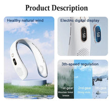 Cargar imagen en el visor de la galería, Ventilador de Cuello Portátil con Pantalla Digital