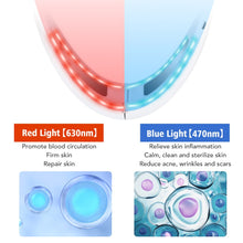Charger l'image dans la galerie, Microcurrent Facial Lifting Device LED Photon Red Blue Light Therapy Face Massager Vibration Slimming Chin V-Line Up Lift Belt