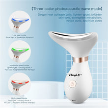 Cargar imagen en el visor de la galería, CkeyiN Face Massager LED Photon Therapy Heat Vibration Anti Wrinkles Facial Neck Lifting Skin Tightening Reduce Double Chin 48