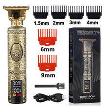 Charger l'image dans la galerie, Cortadora de pelo Hair Clipper modelo T9 2023 Máquina Recortadora de Barba Eléctrica Afeitadora para Hombres
