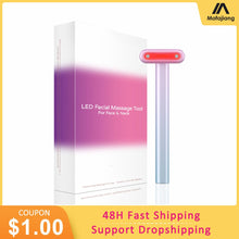 Cargar imagen en el visor de la galería, LED RF Beauty Device EMS Microcurrent Face Massager Red Light Therapy Face Neck Eye Anti Aging Skin Tightening Beauty Wand
