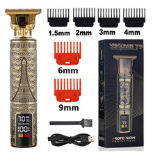 Charger l'image dans la galerie, Cortadora de pelo Hair Clipper modelo T9 2023 Máquina Recortadora de Barba Eléctrica Afeitadora para Hombres