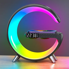 Charger l'image dans la galerie, Multifuncional Inalámbrico Reloj Despertador Lámpara de Escritorio Altavoz Bluetooth Con APP Control RGB Atmósfera Lámpara Luz de Noche