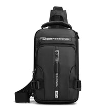 Cargar imagen en el visor de la galería, Bolsa Antirrobo Crossbody ,con carga USB Mochila de hombro, impermeable Bolsas con cerradura de combinación