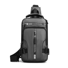 Cargar imagen en el visor de la galería, Bolsa Antirrobo Crossbody ,con carga USB Mochila de hombro, impermeable Bolsas con cerradura de combinación