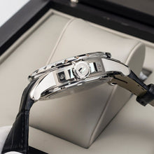 Cargar imagen en el visor de la galería, OBLVLO de lujo transparente hueco hombres esqueleto reloj automático Tourbillon mecánico de piel de becerro reloj de zafiro RM-E
