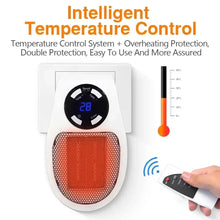 Cargar imagen en el visor de la galería, Mini Calentador Cerámico de Pared 500W con Control Remoto | Confort Instantáneo para Baño y Hogar
