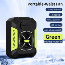Cargar imagen en el visor de la galería, Mini Ventilador Portátil de Cintura 3 en 1 Premium – 5000mAh, Linterna LED y Power Bank
