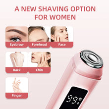 Cargar imagen en el visor de la galería, 2-in-1 women Electric Epilator,IPX7 waterproof, dual head  electric shaver Women Bikini Trimmer Body Hair Remover With gift box
