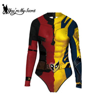 Cargar imagen en el visor de la galería, [You&#39;re My Secret] Cosplay Superhero Wolverine Movie 3D Deadpool Jumpsuit Wilson Cosplay Costume Halloween Zenti Party Bodysuits

