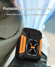 Cargar imagen en el visor de la galería, Mini Ventilador Portátil de Cintura 3 en 1 Premium – 5000mAh, Linterna LED y Power Bank
