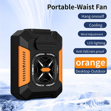 Cargar imagen en el visor de la galería, Mini Ventilador Portátil de Cintura 3 en 1 Premium – 5000mAh, Linterna LED y Power Bank
