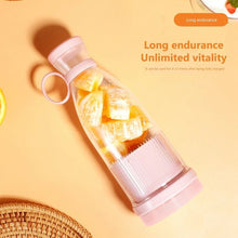 Cargar imagen en el visor de la galería, Pink/Blue Electric Portable Blender Bottle Usb Rechargeable Fresh Juice Maker Cup Mini Fast Portable Juicer Ice Fruit Mixer Cup
