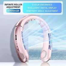Cargar imagen en el visor de la galería, Ventilador de Cuello Portátil Sin Aspas 8000mAh • Aire Acondicionado Personal Silencioso con Pantalla LED
