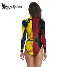 Cargar imagen en el visor de la galería, [You&#39;re My Secret] Cosplay Superhero Wolverine Movie 3D Deadpool Jumpsuit Wilson Cosplay Costume Halloween Zenti Party Bodysuits
