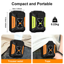 Cargar imagen en el visor de la galería, Mini Ventilador Portátil de Cintura 3 en 1 Premium – 5000mAh, Linterna LED y Power Bank
