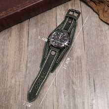 Charger l&#39;image dans la galerie, Mens Quartz Watches Jessingshow Luxury Wristwatch 2022 Cowhide Watchband Punk Style Watch for Men Wide Genuine Leather Bracelets
