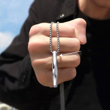 Charger l&#39;image dans la galerie, Fashion New silver Color Rectangle Pendant Necklace Men Trendy Simple Chain Men Necklace Jewelry Gift Wholesale
