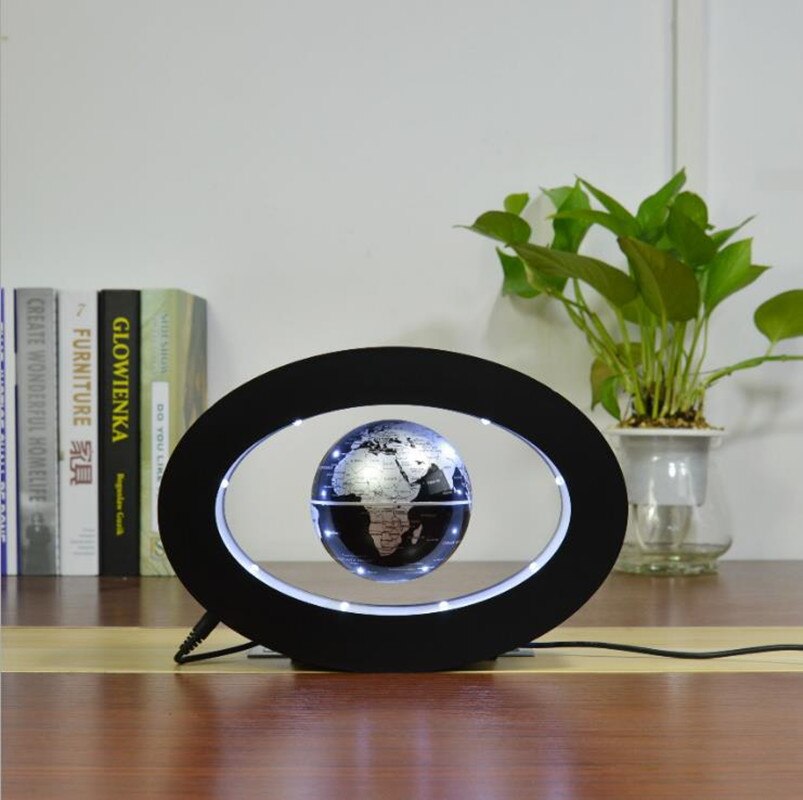 Globo terráqueo flotante LED Lámpara de levitación magnética Novedad 3 pulgadas Planeta Bola Para Niños Mapa del Mundo Inglés