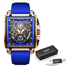 Cargar imagen en el visor de la galería, Reloj LIGE  Hombre  marca Top  de lujo a Prueba de Agua Quartz Sport Silicon
