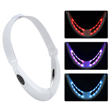 Charger l&#39;image dans la galerie, Microcurrent Facial Lifting Device LED Photon Red Blue Light Therapy Face Massager Vibration Slimming Chin V-Line Up Lift Belt
