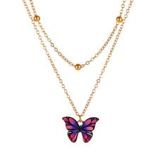 Cargar imagen en el visor de la galería, Vintage Multilayer Pendant Butterfly Necklace for Women Butterflies Moon Star Charm Choker Necklaces Boho Fashion  Jewelry Gift
