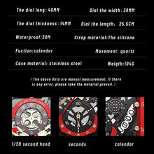 Cargar imagen en el visor de la galería, Reloj LIGE  Hombre  marca Top  de lujo a Prueba de Agua Quartz Sport Silicon
