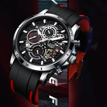 Cargar imagen en el visor de la galería, Reloj para Hombre Marca Lige de Lujo Correa de Silicona Impermeable Cronógrafo Reloj Masculino
