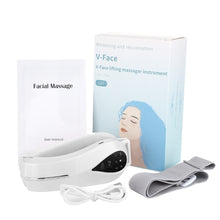 Charger l&#39;image dans la galerie, Microcurrent Facial Lifting Device LED Photon Red Blue Light Therapy Face Massager Vibration Slimming Chin V-Line Up Lift Belt
