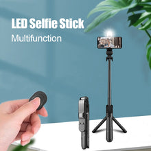 Cargar imagen en el visor de la galería, BASTON  BLUETOOTH CON LUZ PARA SELFIE  PARA IOS Y ANDROID
