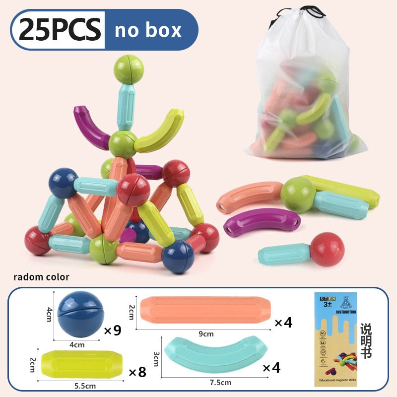 Juego De Bloques De Construccion Magneticos, Para, Niños Y NIñas